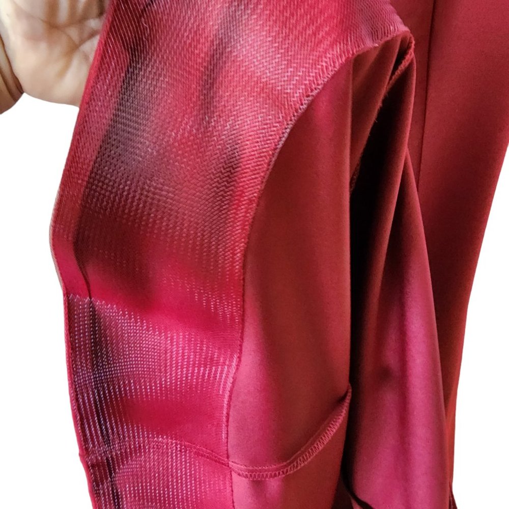 Bariano dress fornal gown burgundy maxi off shoulder gorgeous two-piece size 8 - Picture 11 of 16